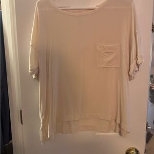 American Eagle Outfitters soft&sexy  Cream Short Sleeve Top XL
